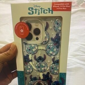 Disney Stitch Disco Ball iPhone Case - White and Blue